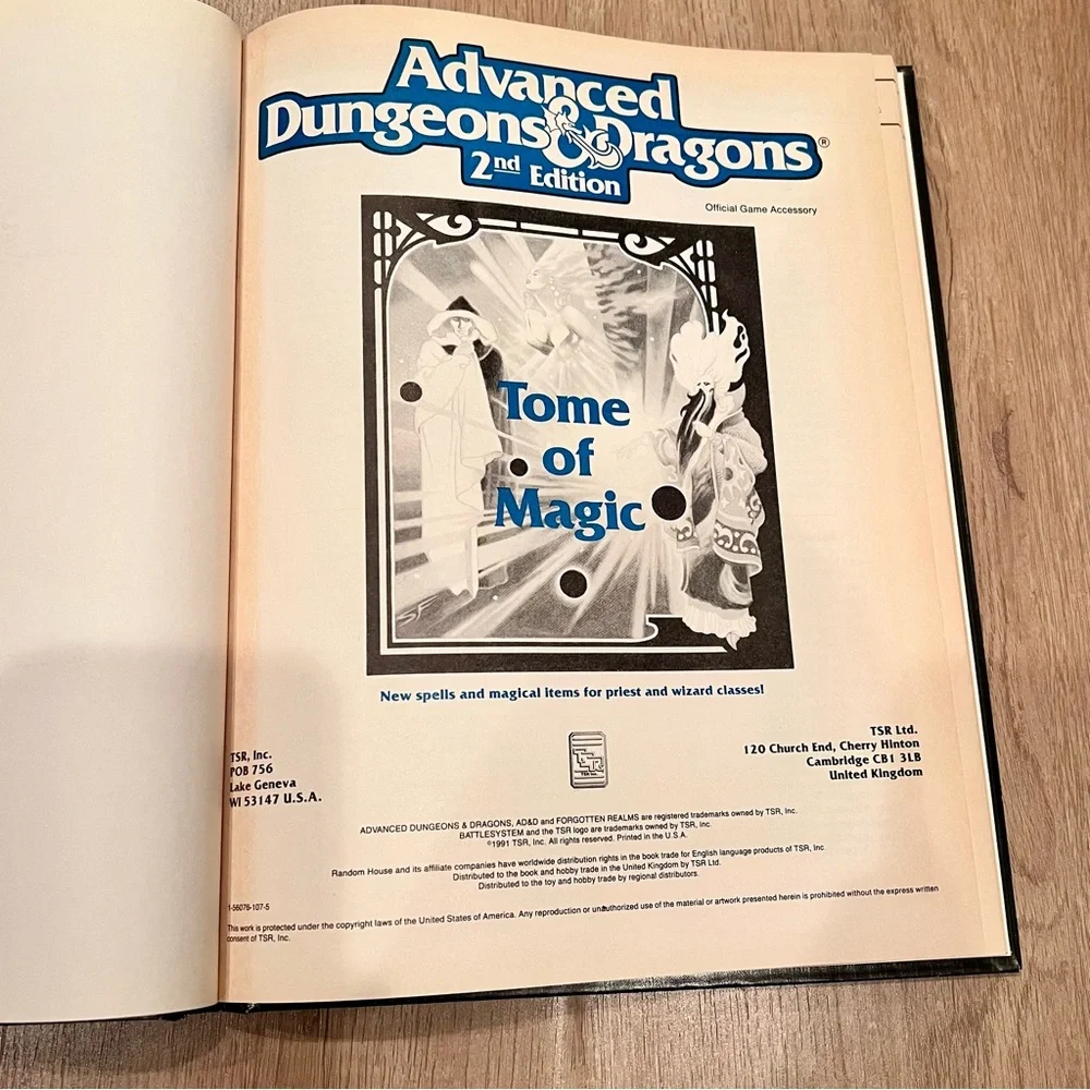 Advanced Dungeons & Dragons AD&D:‎ 2nd Edition Tome of Magic 2121 TSR Comic Book